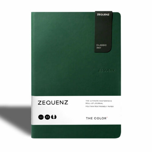 carnet zequenz fait main couverture souple papeterie écriture ouverture 360 avec marque page aimanté